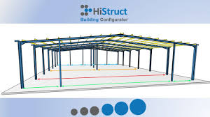 Steel Frame Steel Building 3d Online Configurator Steel Column Distances Pre Engineered Buildings Steel Buildings Building