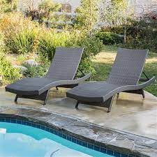 Chaise lounges come in a variety of colors, sizes, materials, and styles. Best Selling Home Decor Loma Outdoor Chaise Lounge Chair Brown Wicker Set Of 2 296715 Rona