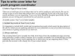 Unesco and engso funded projects in the field of youth and sport through fulfilling diverse. Youth Program Coordinator Cover Letter
