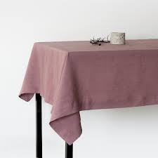 Dusty Rose Linen Tableclothsoft Linen Tablecloth Linen Etsy Simple Table Settings Table Settings Everyday Simple Table