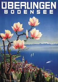Dinkel Uberlingen Retro Poster Kunst Poster Bodensee