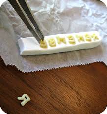 Each piece of pasta is molded into the shape of a letter of the alphabet. Alphabet Noodle Letters For Stamping Clay Clay Stamps Clay Pottery