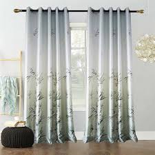 Green Bamboo Curtain Modern Printing Semi Blackout Curtain Living Room Bedroom Kid S Room Fabric Living Room Drapes Living Room Decor Curtains Curtains Living Room