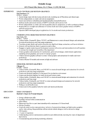 Senior graphic designer resume sample. Motion Graphics Resume Samples Velvet Jobs