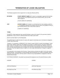 Termination Of Lease Agreement Form Free Printable Documents Contract Template Business Letter Sample Lease Agreement