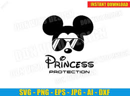 Download Disney Princess Protection Svg Dxf Png Mickey Sunglasses Cut Files