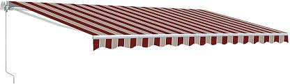 It can be used to shade vehicles or boats, as a backyard shade for events, camping, commercial job sites, picnic areas, lawn and garden equipment storage, pool or patio cover and much more. Amazon Com Aleko Awm20x10msred19 Retractable Motorized Patio Awning 20 X 10 Multi Stripe Red Home Improvement