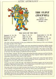 Zodiac Unlimited Aztec Astrology Postcard The Flint
