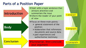 About this worksheet the conclusion is a very important part of the text. Position Paper Q2
