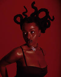 channeling an otherworldly essence, the intricate hair design transforms  this look into a surreal masterpiece • photographer: @ryan.wimsatt stylist:  @daissydreams