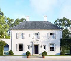 Style Profile Caroline Gidiere The Glam Pad White Brick Houses French Exterior White Shutters