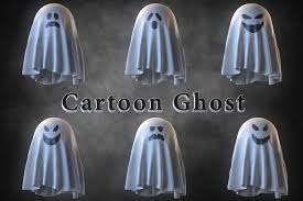 Cartoon Ghost Pack 3d Model Ghost Cartoon 3d Model Ghost