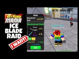 And if you're on the lookout for codes, look no further. 2kidsinapod On Twitter Codes My 1st My Hero Mania Raid Backstreet Raid Can I Get The Ice Blade Roblox Https T Co Vjlri35qim