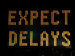 Image result for expect delays sign