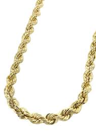 14k Gold Chain Solid Rope Chain Real Gold Chains Mens Solid Gold Chains 14k Gold Chain
