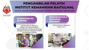 Permohonan pengajian 10 kursus tvet di bawah program inisiatif kemahiran teknikal dan ikhtisas smart selangor (iktisass) ambilan 2021/2022. Institut Kemahiran Baitulmal Maiwp Latihan Percuma Elaun Untuk B40