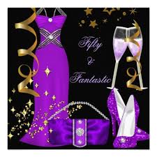 Birthday Black And Gold Party Dress 50 Fantastic Purple Dress Black Gold Birthday Invitation Zazzle Com Purple Birthday Elegant Birthday Party Purple Birthday Party