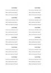 To keep up with the modern trend, they are so gonna help you a lot. English Worksheets Speed Dating Questions