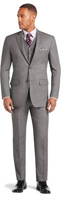 Tailored Fit Birdseye Suit Men S Suits Jos A Bank Mens Tailored Suits Mens Fashion Suits Suits