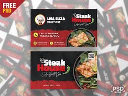 Free restaurant business card templates are ideal for restaurant owners, food and wine salesmen, chefs, bartenders, bakery, food delivery and more. Restaurant Business Card Template Free Psd Psd Zone