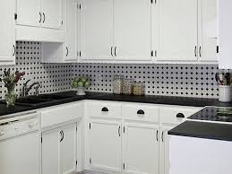 Black White Mosaic Backsplash With White Cabinets Black And White Backsplash White Tile Backsplash White Kitchen Tiles