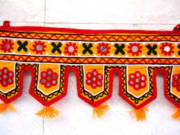 Orange Toran Housewarming Gift Orange Tassel Door Hanging Etsy Flower Tapestry Door Decorations Bohemian Wall Hanging