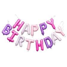 Choose from 1600+ birthday balloons graphic resources and download in the form of png, eps, ai or psd. Happy Birthday Pink Purple Letters 16 Balloons Banner For Party Decorations Walmart Com Walmart Com