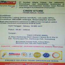 Gaji dirahasiakan deskripsi pekerjaan memperbaiki kendaraan mobil / motor Lowongan Kerja Alfamart Sekayu Lowongan Kerja Medan Terbaru Di Pt Sumber Alfaria Trijaya Kaki Kucing