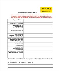 To expedite the application process, vendors are. Free 10 Supplier Registration Forms In Pdf Ms Word