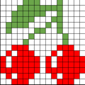 Pixelart Facile Maestro Mirko Animated illustration of mountains, nature, pixel art, pixels.