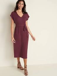 Tie Belt Rib Knit Shift Dress For Women Old Navy Belted Shift Dress Midi Shift Dress Knit Shift Dress