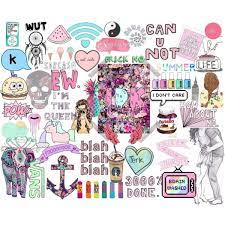 Tumblr Transparent Collage Cute Laptop Stickers Iphone Case Stickers Collage Drawing