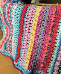 Multi Stitch Striped Blanket Striped Crochet Blanket Crochet Blanket Patterns Crochet Blanket