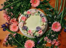 Floral pastel flower birthday cake. Pretty Pastel Flower Birthday Cake Dolly Dowsie