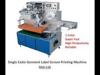 Single Color Garment Label Screen Printing Machine | Screen Printing  Machine | AGA-116