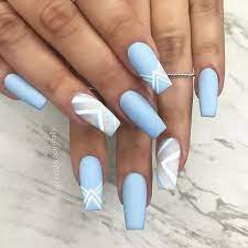 Pics of blue acrylic nails. 54 Beautiful And Trendy Glitter Nail Designs For This Year Daily Women Block Blue Acrylic Nails Acrylic Nails Coffin Short Best Acrylic Nails