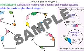 Because the polygon is regular, all interior angles are equal, so you only need to find the interior angle sum and divide by the number of angles. Interior Angles Of Regular Polygons Regular Polygon Studying Math Polygon Dubai Khalifa