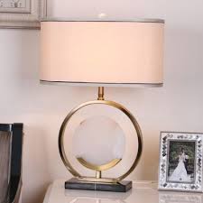 Suggested foot candles needed by space Black And Gold Round Marble Table Light Contemporary 1 Head Metal Desk Lamp With Fabric Shade In 2020 Table Lamps For Bedroom Table Lamp Design Round Marble Table