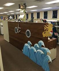 Pirate ship wall sticker swords and skull decoration anime cartoon wall decals. Pirate Ship Cubicle Pirate Decor Halloween Cubicle Pirate Party Decorations