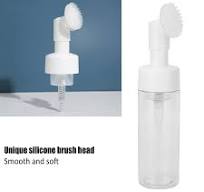 Foaming Face Cleanser Pump Bottle With Soft Silicone Brush – Deep Cleansing  & Gentle Exfoliation
