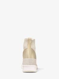 Skyler Embellished Metallic Stretch Knit Sock Sneaker Michael Kors Sock Sneakers Silhouette Crafts Socks Sneakers
