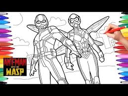 Earth's mightiest heroes coloring page. Antman And The Wasp Coloring Pages How To Draw Antman And The Wasp Marvel Superheroes