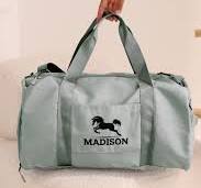 Personalized Name Duffel Bag, Equestrian Duffle Bag, Horse Duffle Bag,  Weekender Bag, Horse Lover Gifts, Sports Duffle Bag, Christmas Gift