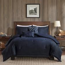 Embroidered blue floral scrolls frame the radiating center pieced dahlia. Woolrich Perry King Cal King Oversized Denim Comforter Set In Blue Olliix Wr10 2194