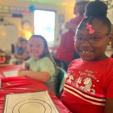 Today, 3rd and 4th grade students participated in a Book Tasting! During  this activity, students move from table to table with different genres and  series of books. This helps get students interested