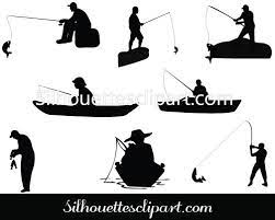 Download Man Fishing Silhouette Vector Graphics Fish Silhouette Silhouette Vector Fish Man