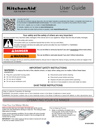 Check spelling or type a new query. Kitchenaid Ice Maker User Manual Pdf Download Manualslib