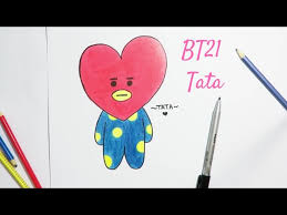 See more ideas about bts chibi, bts fanart, bts drawings. Drawing Bt21 Tata How To Draw Easy Step By Step Drawing Tutorial Bts Youtube