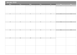 All these are in word format and are editable. Grey Monthly Calendar 2020 Template Checkykey