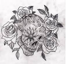 Black And White Sugar Skull Thigh Tattoo 33 Crazily Gorgeous Sugar Skull Tattoos Designbump In 2020 Sugar Skull Tattoos Mexican Skull Tattoos Skull Rose Tattoos